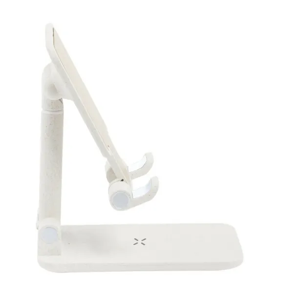  Foldable bamboo and wheat straw wireless charger 15W, phone stand Bijela