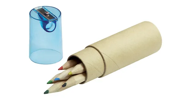 FARVE Colour pencils 6 pcs with sharpener Prirodna