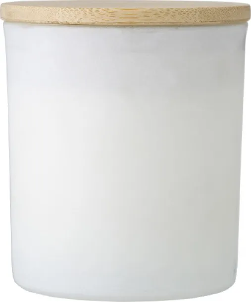 Lucas Glass candle  white