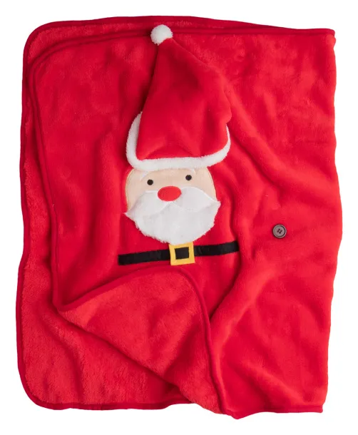 Hugger Christmas polar blanket, Santa Claus Red Red