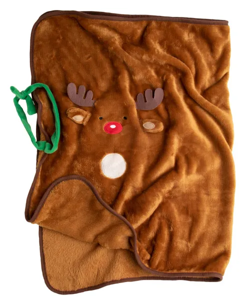 Hugger Christmas polar blanket, Santa Claus Brown