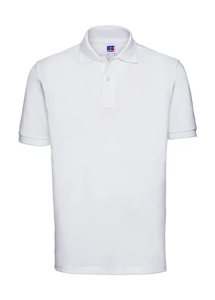  Men's Classic Cotton Polo - Russell  Bijela