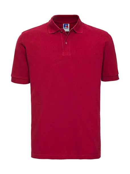 Men's Classic Cotton Polo - Russell  Klasična crvena