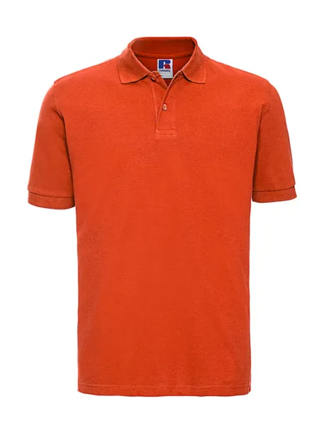  Men's Classic Cotton Polo - Russell  Narančasta