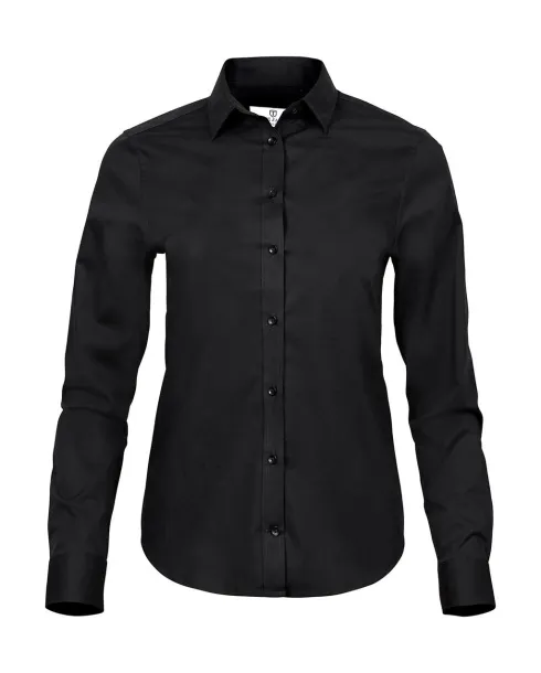  Ladies Stretch Luxury Shirt - Tee Jays Black