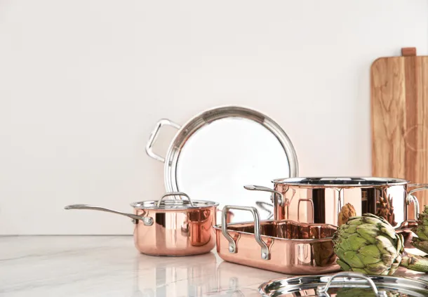  VINGA Baron copper saucepan - Vinga Brown 