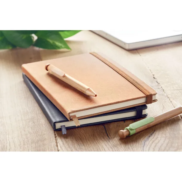 BAOBAB Recycled PU A5 lined notebook Brown