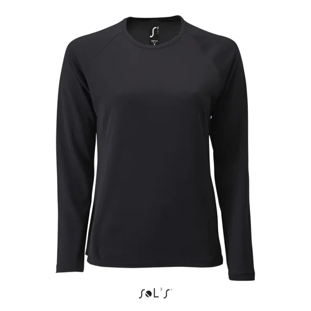  SOL'S SPORTY LSL WOMEN - LONG SLEEVE SPORTS T-SHIRT - SOL'S Black