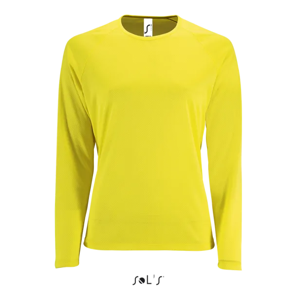  SOL'S SPORTY LSL WOMEN - LONG SLEEVE SPORTS T-SHIRT - SOL'S Neon yellow