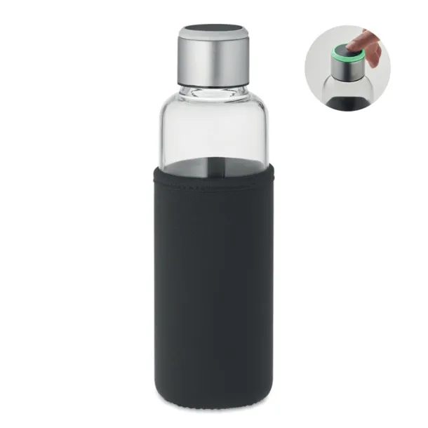 INDER Staklena boca sa senzor podsjetnikom, 500 ml Crna