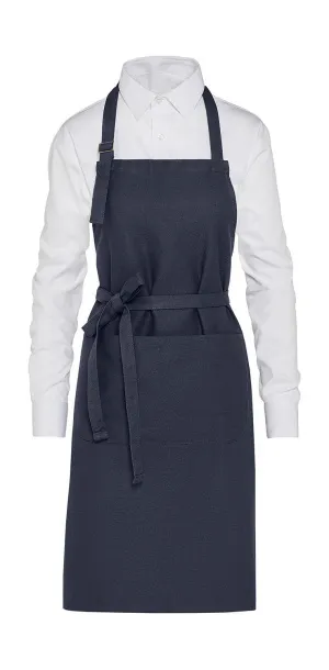  LISBON Organic Heavyweight Bib Apron with Pocket - SG Accessories - BISTRO (Ex JASSZ Bistro) Navy