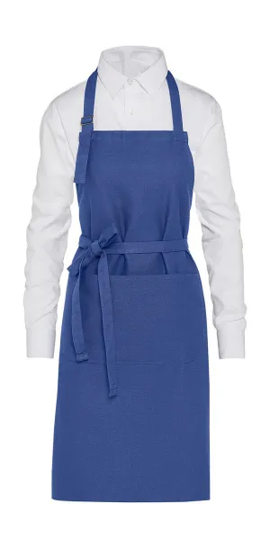  LISBON Organic Heavyweight Bib Apron with Pocket - SG Accessories - BISTRO (Ex JASSZ Bistro) Royal blue