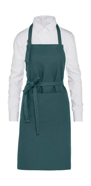  LISBON Organic Heavyweight Bib Apron with Pocket - SG Accessories - BISTRO (Ex JASSZ Bistro) Enamel Blue