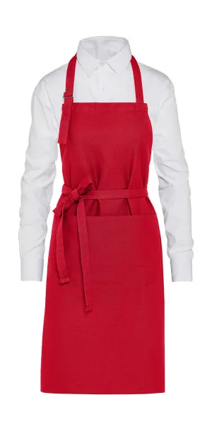  LISBON Organic Heavyweight Bib Apron with Pocket - SG Accessories - BISTRO (Ex JASSZ Bistro) Crvena