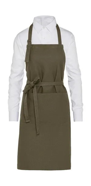  LISBON Organic Heavyweight Bib Apron with Pocket - SG Accessories - BISTRO (Ex JASSZ Bistro) Maslinasta