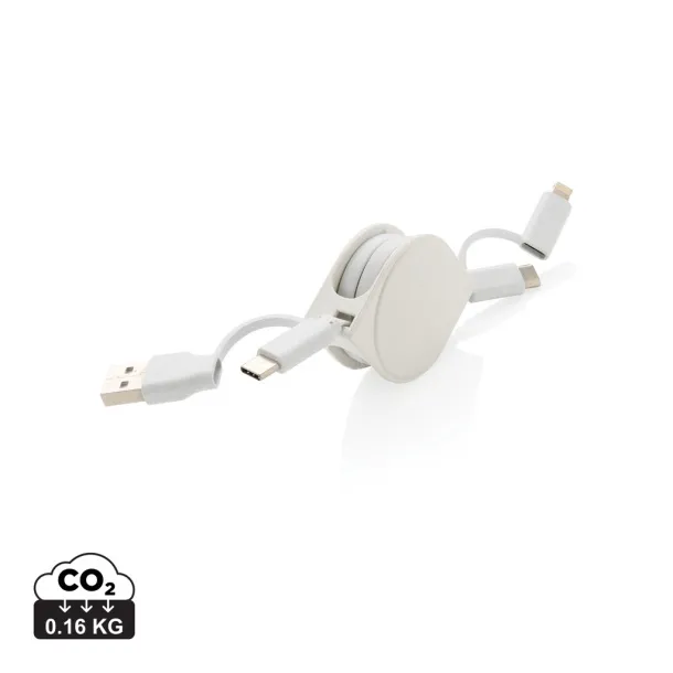  RCS standard recycled plastic and TPE 6 in 1 cable - XD Collection White 