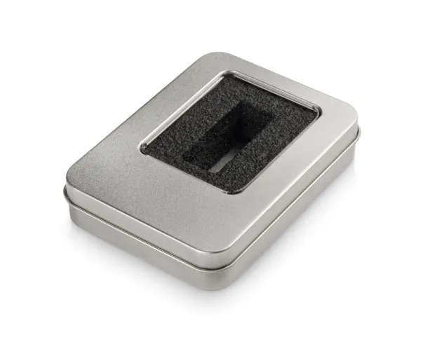  Large tin box for smaller USB flash drives (with inset) Silver