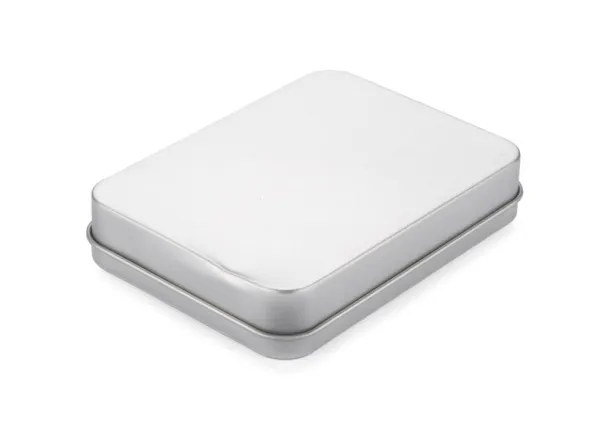  Large tin box for smaller USB flash drives (with inset) Silver