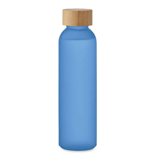 ABE Frosted glass bottle 500ml transparent blue