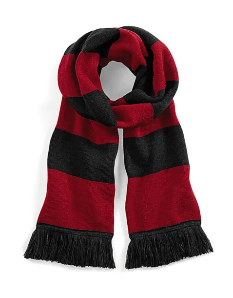  Stadium Scarf - Beechfield Black Classic Red