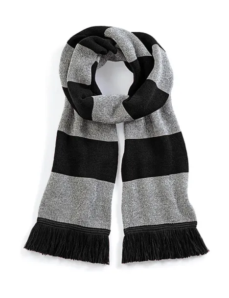  Stadium Scarf - Beechfield Black Heather Grey