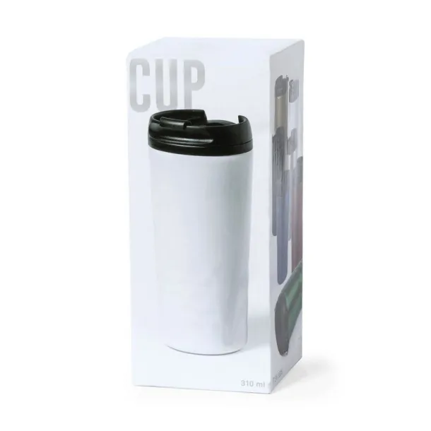  Geometric travel mug 310 ml white