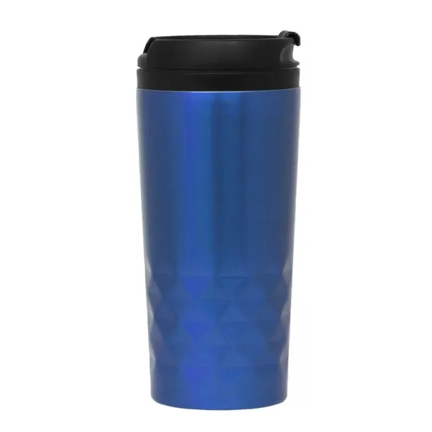  Geometric travel mug 310 ml Mornarski plava