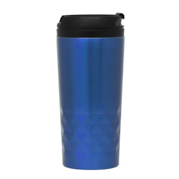  Geometric travel mug 310 ml Mornarski plava