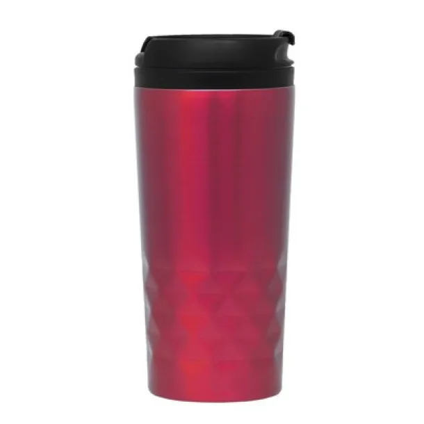  Geometric travel mug 310 ml Crvena