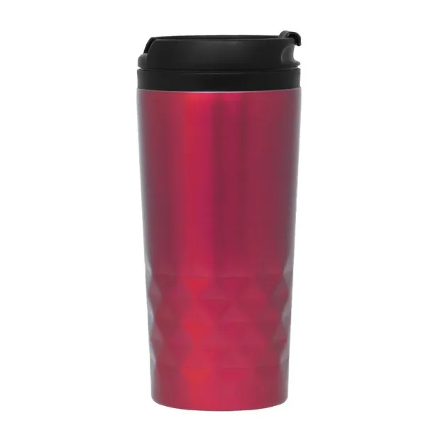  Geometric travel mug 310 ml Crvena