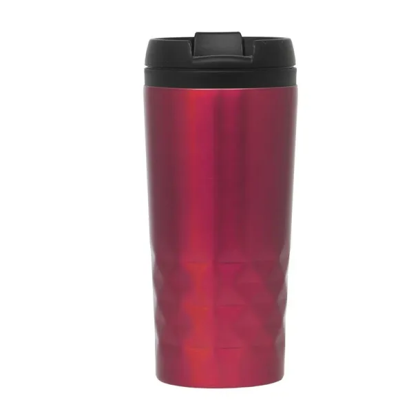  Geometric travel mug 310 ml red