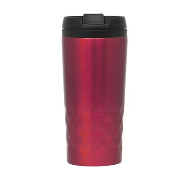  Geometric travel mug 310 ml red