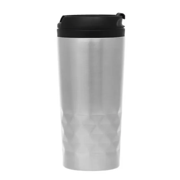  Geometric travel mug 310 ml Srebrna