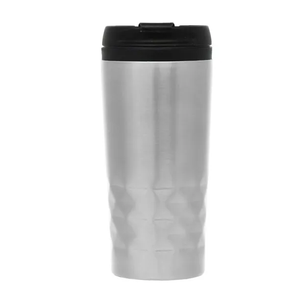  Geometric travel mug 310 ml silver