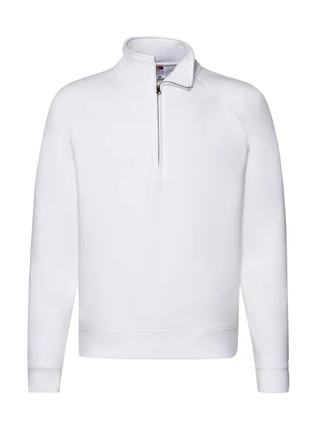  Premium Zip Neck Sweat - Fruit of the Loom Bijela