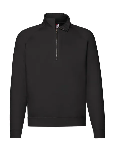  Premium džemper s kratkim patentnim zatvaračem, 280 g/m² - Fruit of the Loom Crna