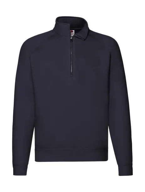  Premium Zip Neck Sweat - Fruit of the Loom Deep Navy