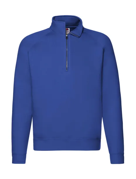  Premium Zip Neck Sweat - Fruit of the Loom Royal