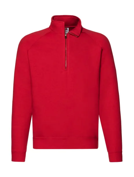  Premium džemper s kratkim patentnim zatvaračem, 280 g/m² - Fruit of the Loom Crvena