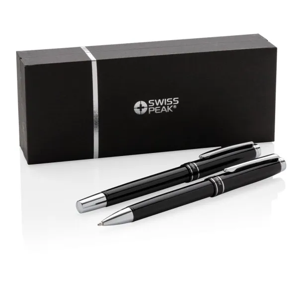  Swiss Peak Heritage pen set - Swiss Peak Black Silver