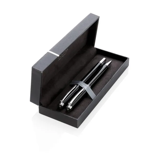  Swiss Peak Heritage pen set - Swiss Peak Black Silver