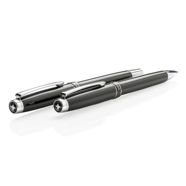  Swiss Peak Heritage pen set - Swiss Peak Black Silver