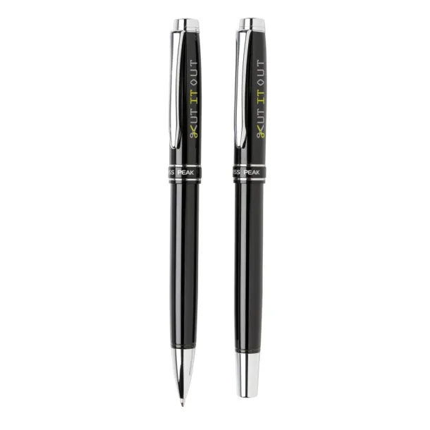  Swiss Peak Heritage pen set - Swiss Peak Black Silver