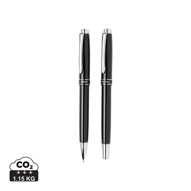  Swiss Peak Heritage pen set - Swiss Peak Black Silver