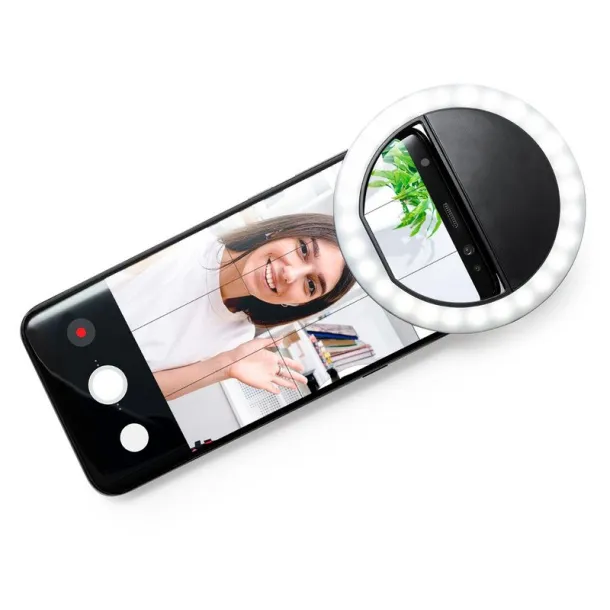  LED ring light for phone, selfie light black