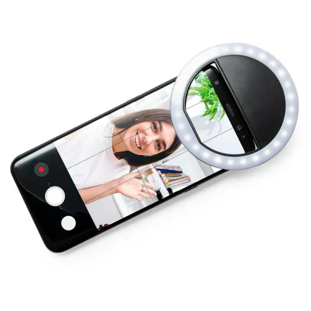  LED ring light for phone, selfie light black