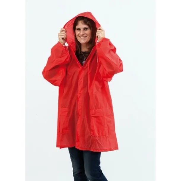  Raincoat red