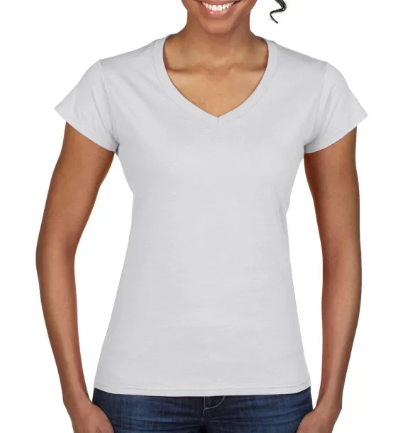  Ladies Softstyle® V-Neck T-Shirt - Gildan Bijela