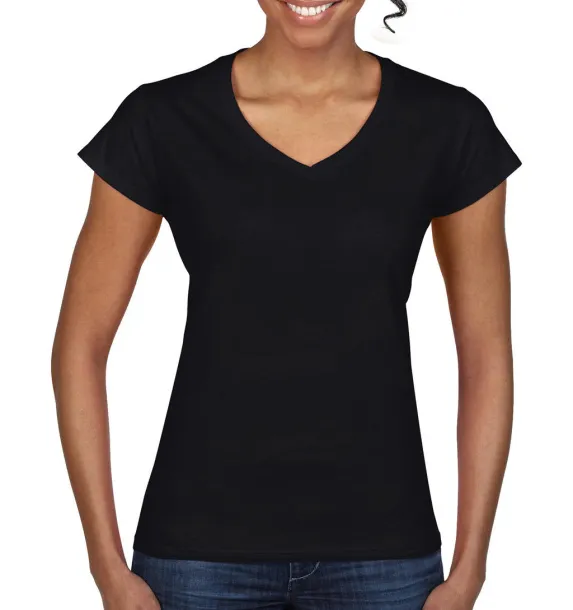  Ladies Softstyle® V-Neck T-Shirt - Gildan Black