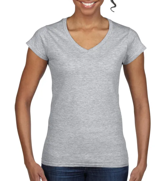  Softstyle® ženska kratka majica s V-izrezom, 144-153 g/m² - Gildan Sport Grey